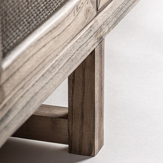 Mueble TV de madera en marrón, 220 x 45 x 60 cm | Byremo