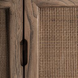Mueble TV de madera en marrón, 220 x 45 x 60 cm | Byremo