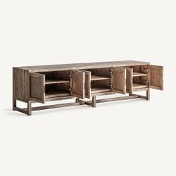 Mueble TV de madera en marrón, 220 x 45 x 60 cm | Byremo