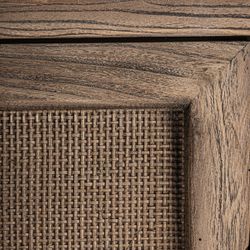 Mueble TV de madera en marrón, 220 x 45 x 60 cm | Byremo