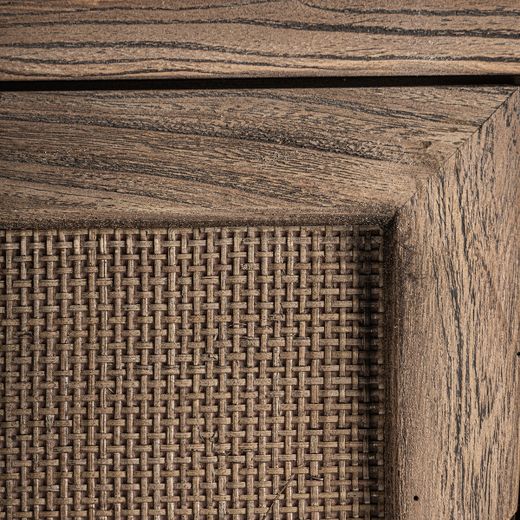 Mueble TV de madera en marrón, 220 x 45 x 60 cm | Byremo