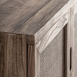 Mueble TV de madera en marrón, 220 x 45 x 60 cm | Byremo