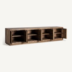 Mueble TV de madera en marrón, 280 x 48 x 65 cm | Norvik
