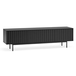 Black wooden TV cabinet, 180 x 40 x 52 cm | Sierra