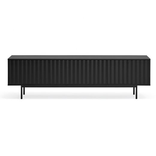 Black wooden TV cabinet, 180 x 40 x 52 cm | Sierra