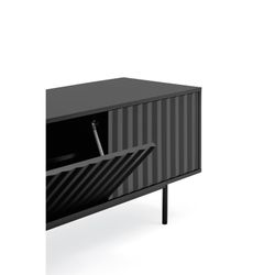 Black wooden TV cabinet, 180 x 40 x 52 cm | Sierra