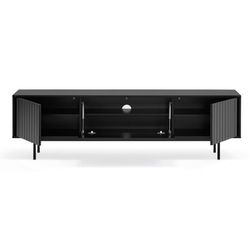 Black wooden TV cabinet, 180 x 40 x 52 cm | Sierra