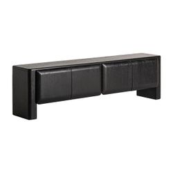 Mueble TV de madera en negro, 200 x 40 x 55 cm | Norfolk