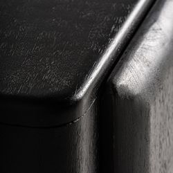 Mueble TV de madera en negro, 200 x 40 x 55 cm | Norfolk