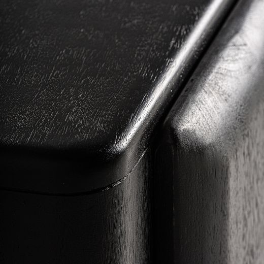 Mueble TV de madera en negro, 200 x 40 x 55 cm | Norfolk
