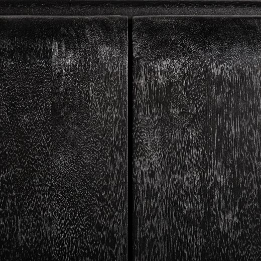 Mueble TV de madera en negro, 200 x 40 x 55 cm | Norfolk