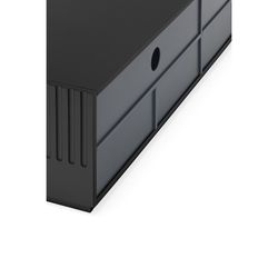 Doric Black and Anthracite Grey Wooden TV Stand, 180 x 46 x 42 cm