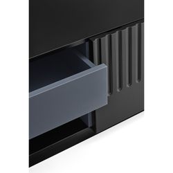 Doric Black and Anthracite Grey Wooden TV Stand, 180 x 46 x 42 cm