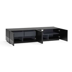 Doric Black and Anthracite Grey Wooden TV Stand, 180 x 46 x 42 cm