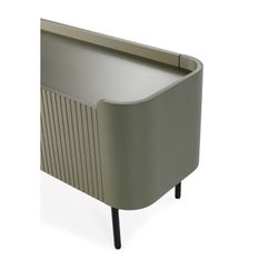 Wooden TV stand in green, 180 x 40 x 55 cm | Willa