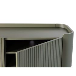 Wooden TV stand in green, 180 x 40 x 55 cm | Willa