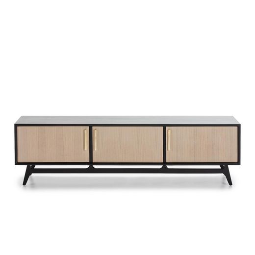 Svart Trä/Trä TV-skåp, 160x40x45cm