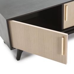 Svart Trä/Trä TV-skåp, 160x40x45cm