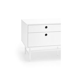 White wood and metal TV stand, 180 x 40 x 52 cm | Punto