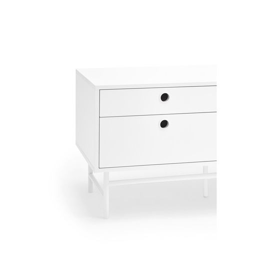 White wood and metal TV stand, 180 x 40 x 52 cm | Punto