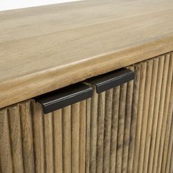 TV-Schrank aus Holz und Metall in Natur und Schwarz, 145 x 40 x 50 cm | Mundra