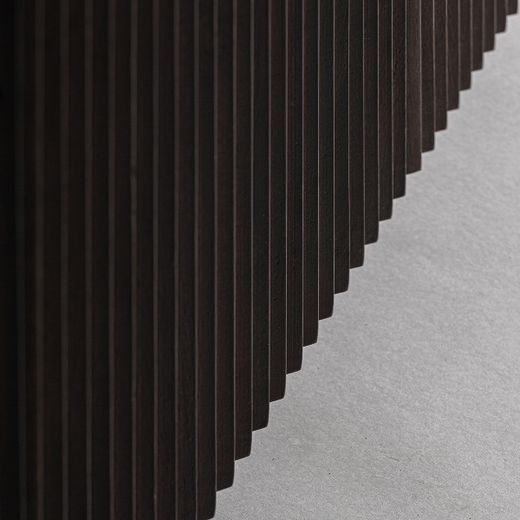 Mueble TV de madera y piedra en marrón, 200 x 40 x 50 cm | Cenves