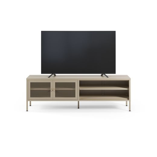 Metal TV stand in sand, 160 x 35 x 50 cm | Fayna