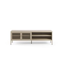 Metal TV stand in sand, 160 x 35 x 50 cm | Fayna