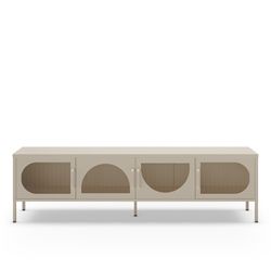 Conjunto de salón compuesto por aparador y mueble de televisión en color crema | Tayra