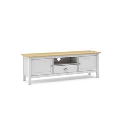 Wit grenen tv meubel, 158 x 40 x 53 cm | nevelig