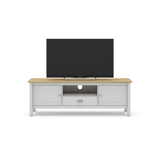 Wit grenen tv meubel, 158 x 40 x 53 cm | nevelig