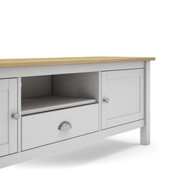 Wit grenen tv meubel, 158 x 40 x 53 cm | nevelig