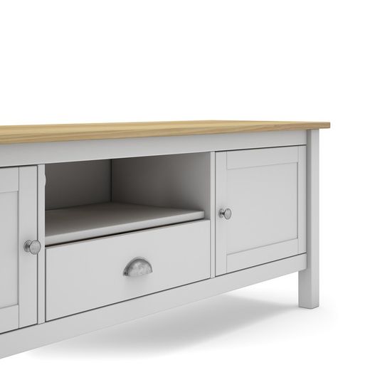 Wit grenen tv meubel, 158 x 40 x 53 cm | nevelig