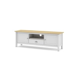 Wit grenen tv meubel, 158 x 40 x 53 cm | nevelig