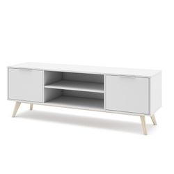 Living room set consisting of a 165 cm sideboard and a TV stand with two doors in white | Campus