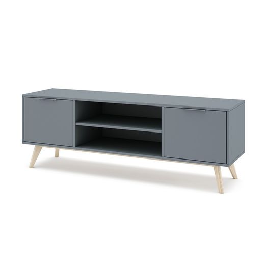 TV-Schrank aus Kiefernholz in Grün und Natur, 140 x 40 x 53 cm | Pisco