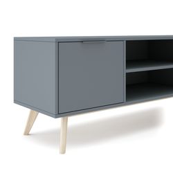 TV-Schrank aus Kiefernholz in Grün und Natur, 140 x 40 x 53 cm | Pisco