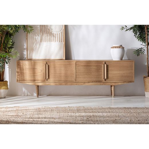 Mindi tv-bord i træ i naturfarve, 190 x 43 x 60 cm | Nyry