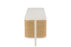 Complete ronde woonkamer in wit hout en natuurlijk rotan | molly
