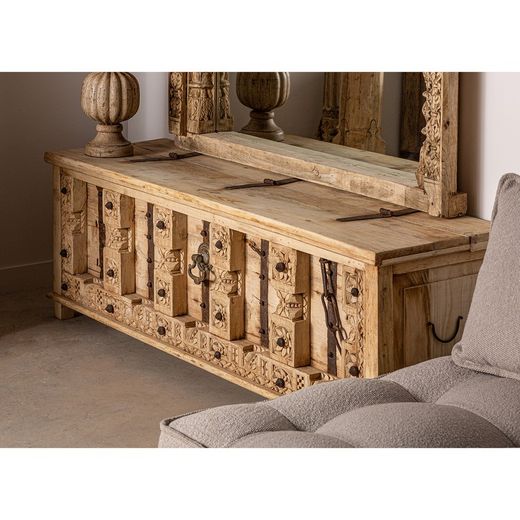 TV-meubel. Natuurlijk mangohout Phalodi Surt, 171 x 53 x 63 cm