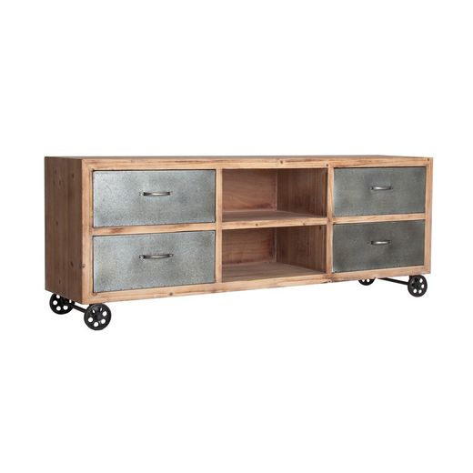 Mueble TV Vho Hierro/Madera 145x37x55 cm