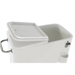 Steel fridge with wheels 56L White, 74x43x80cm