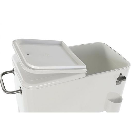 Steel fridge with wheels 56L White, 74x43x80cm