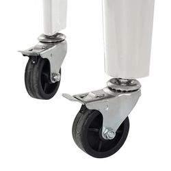 Steel fridge with wheels 56L White, 74x43x80cm