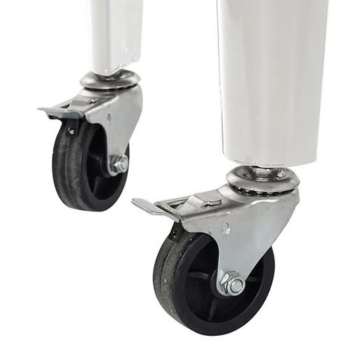 Steel fridge with wheels 56L White, 74x43x80cm