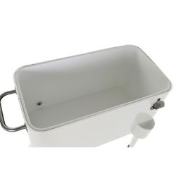 Steel fridge with wheels 56L White, 74x43x80cm