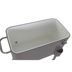 Ψυγείο από ατσάλι με ρόδες 56L Γκρι, 74x43x80cm