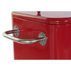Steel fridge with wheels 56L Red, 74x43x80cm