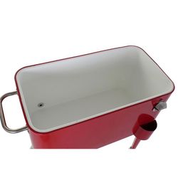 Steel fridge with wheels 56L Red, 74x43x80cm