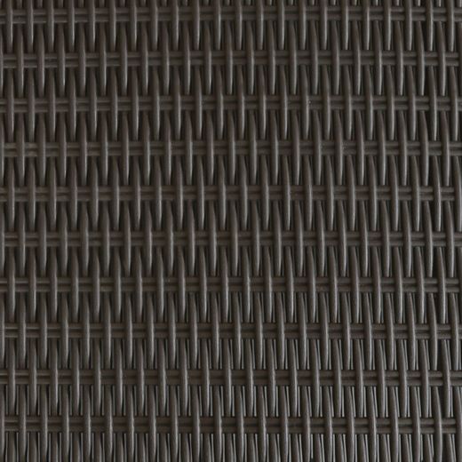 NEW PORT - Rattan de imitação de resina para espreguiçadeira com almofada marrom chocolate